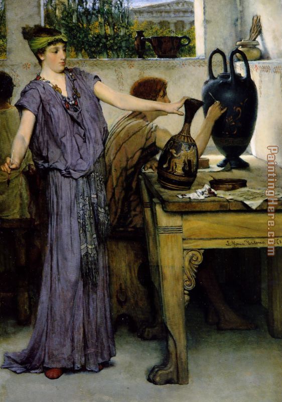 pottery painting - Sir Lawrence Alma-Tadema pottery art painting